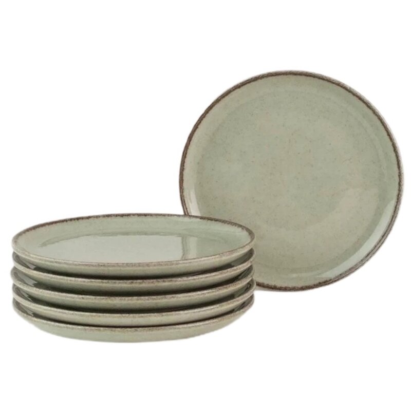 Serwis obiadowy porcelanowy AMBITION Craft 6 osób (18 elementów) Zielony