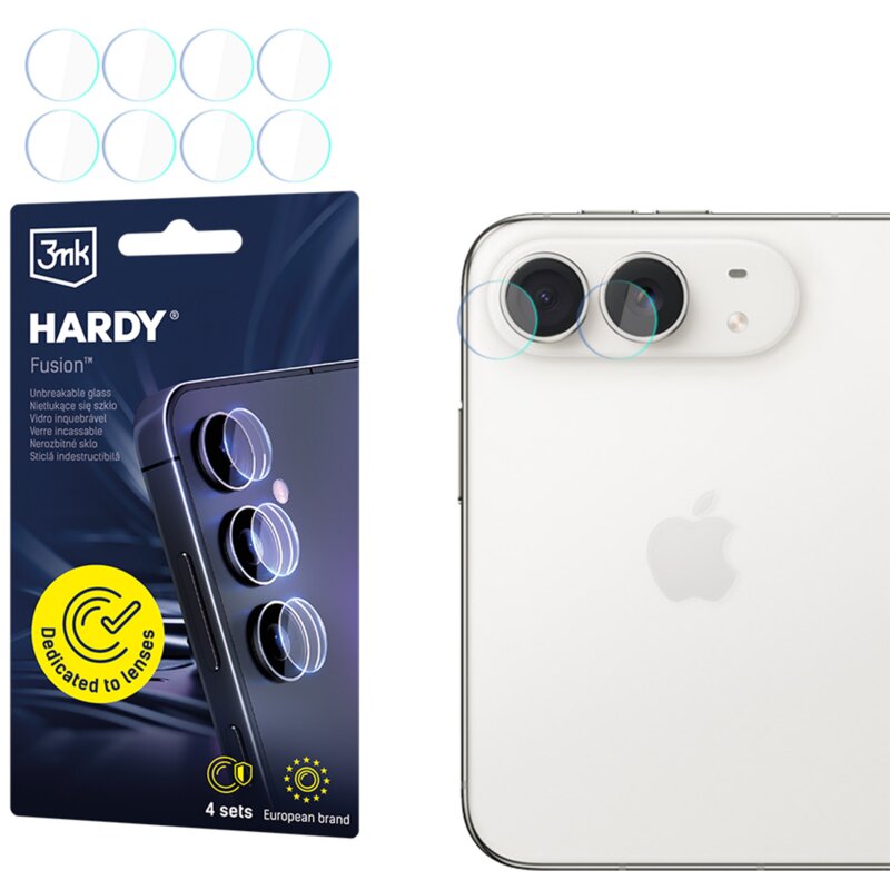 Szkło hybrydowe na obiektyw 3MK Hardy Fusion Lens Protection do Apple iPhone Duo