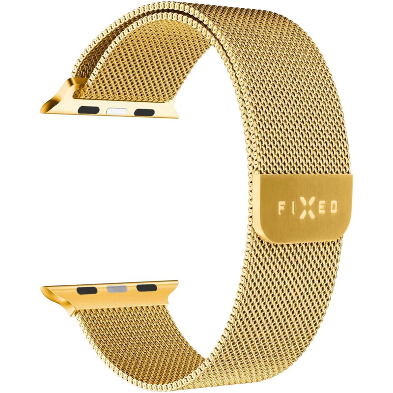 Pasek FIXED Mesh Strap do Apple Watch do koperty 42/44/45/46/49mm Złoty