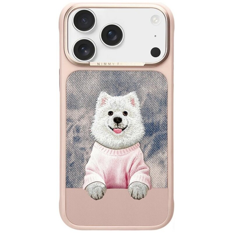 Etui NIMMY Gentle Pets Series Dog MagSafe do Apple iPhone 17 Pro/18 Pro Różowy