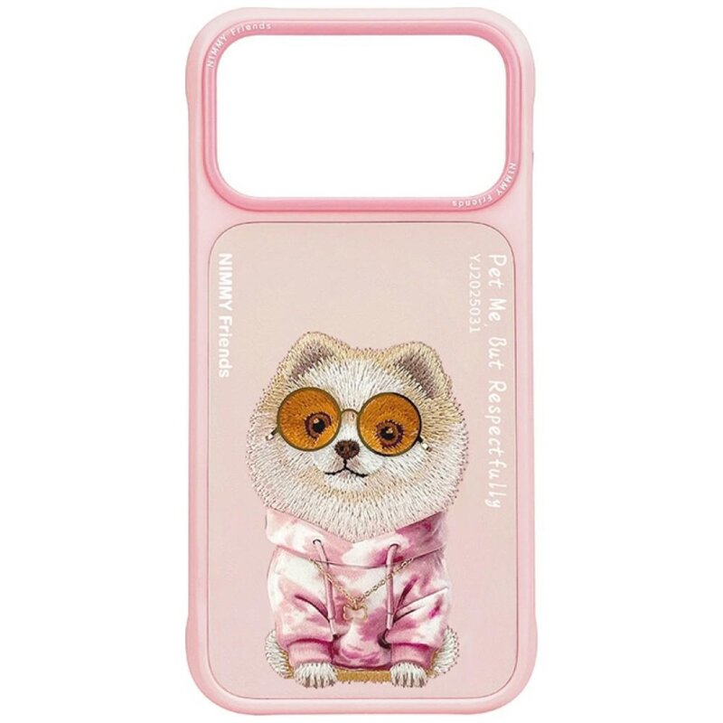 Etui NIMMY Glasses Cool Dog do Apple iPhone 17 Pro Max/18 Pro Max Różowy