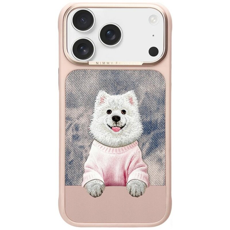 Etui NIMMY Gentle Pets Series Dog MagSafe do Apple iPhone 17 Pro Max/18 Pro Max Różowy