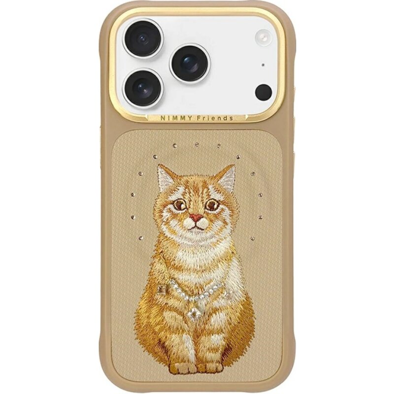 Etui NIMMY Lucky Fashion Cat MagSafe do Apple iPhone 17 Pro/18 Pro Brązowy