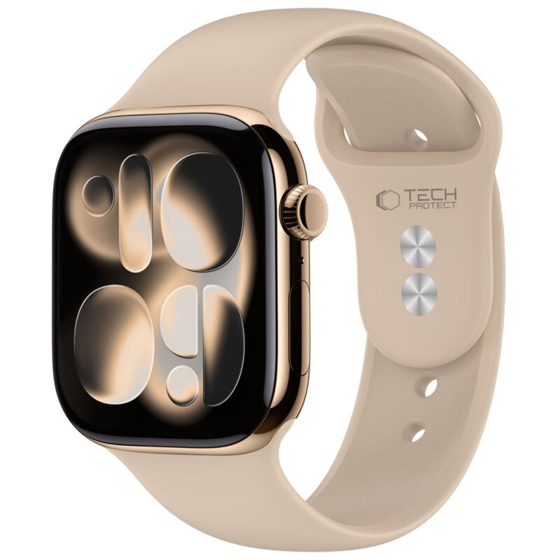 Pasek TECH-PROTECT Silicone do Apple Watch 8/9/10/11/12/SE/ULTRA do koperty 44/45/46/49mm Beżowy
