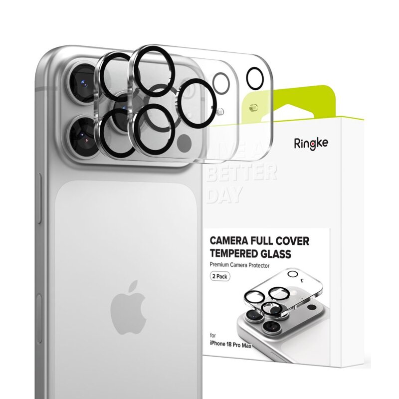 Nakładka na obiektyw RINGKE Camera Full Cover do Apple iPhone 18 Pro Max Czarny (2 szt.)