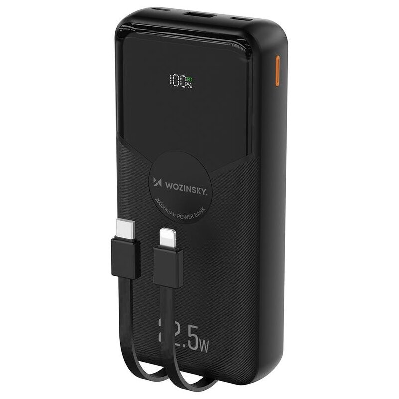 Powerbank WOZINSKY WFC-15B 20000 mAh 22.5W PD QC Czarny