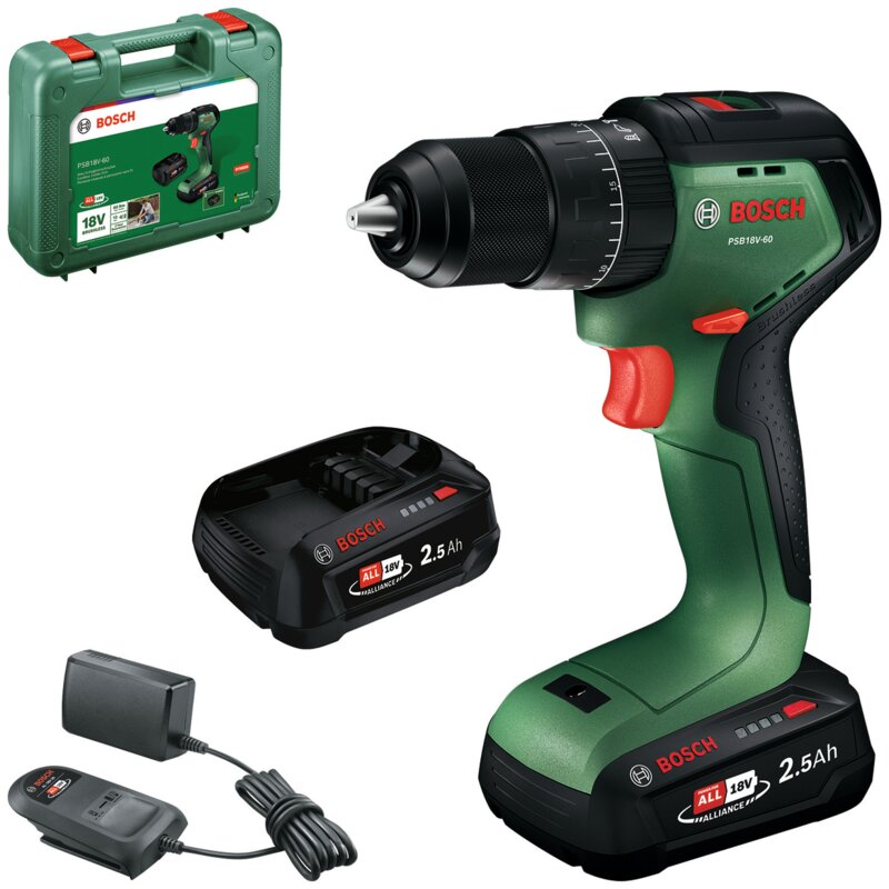 Wiertarko-wkrętarka akumulatorowa BOSCH PSB 18V-60 06039D7302