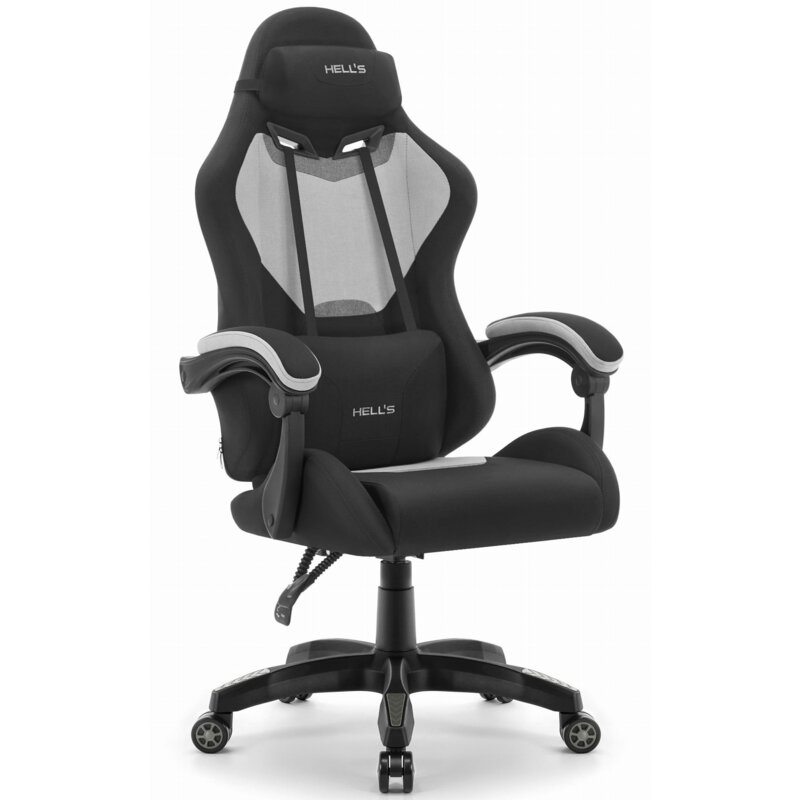 Fotel gamingowy HELL'S CHAIR HC-1012 Czarno-szary