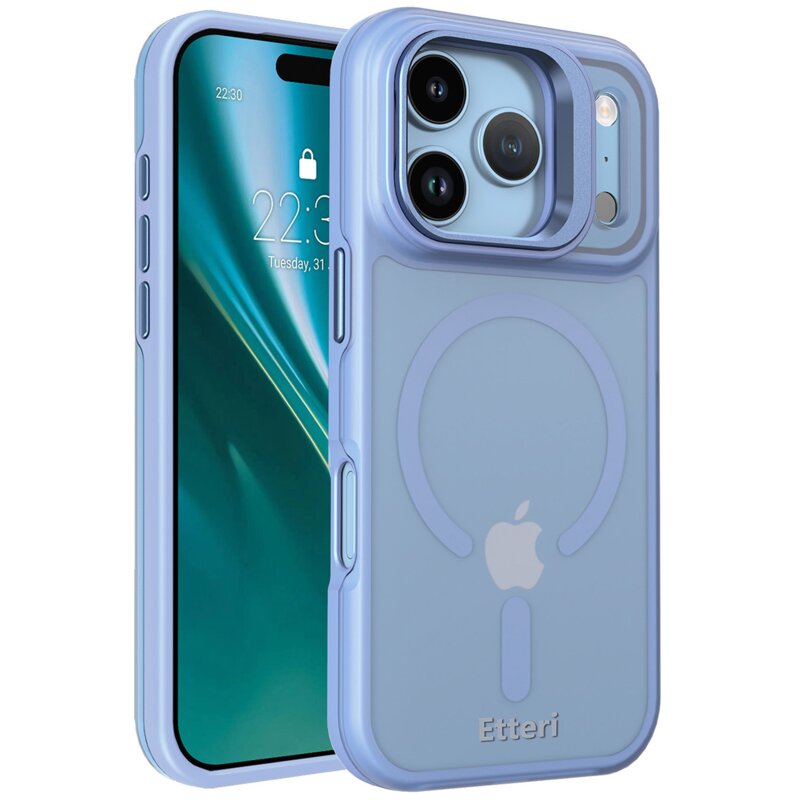 Etui ETTERI Morning Fog MagSafe do Apple iPhone 17 Pro/18 Pro Jasnoniebieski