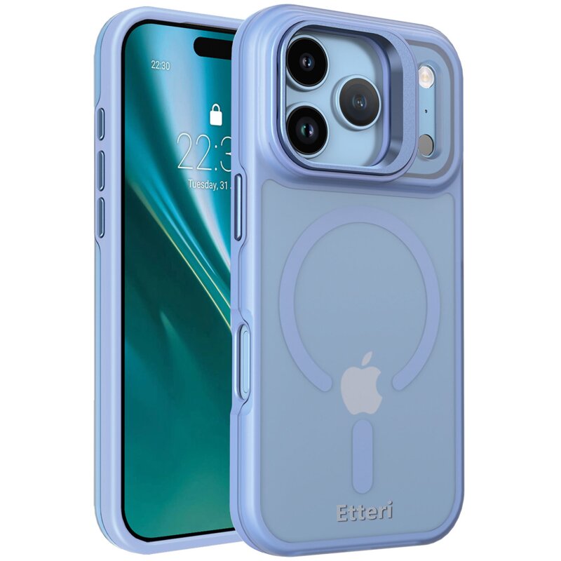 Etui ETTERI Morning Fog MagSafe do Apple iPhone 17 Pro Max/18 Pro Max Jasnoniebieski