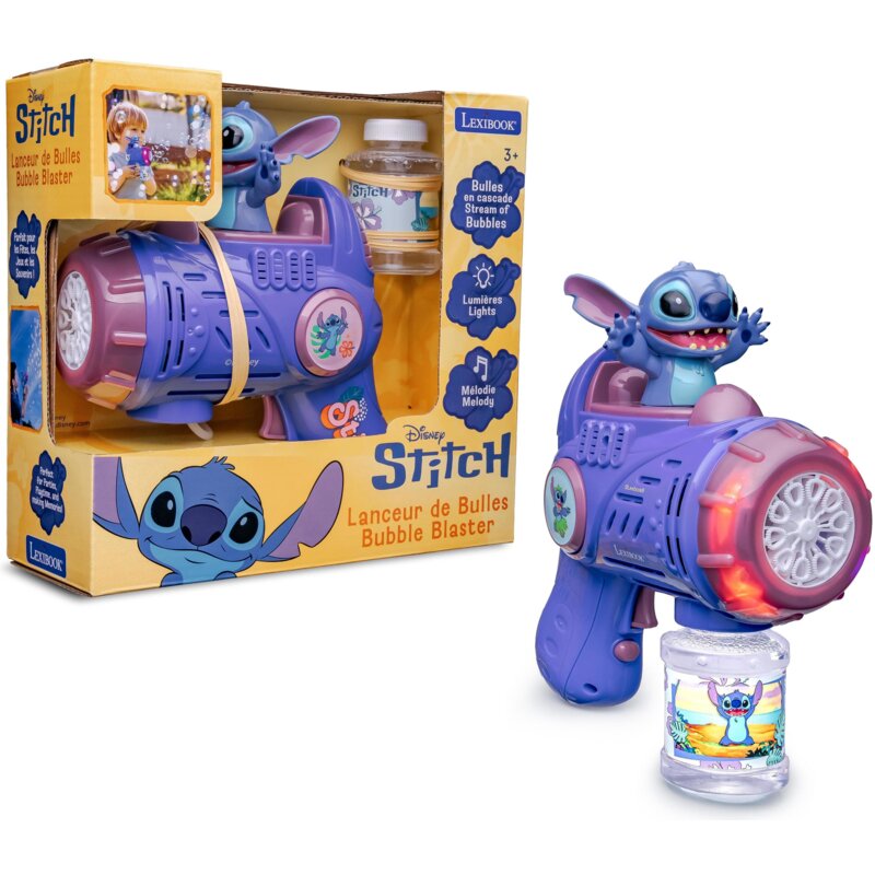 Zabawka LEXIBOOK Pistolet do baniek Disney Stitch PRB30D