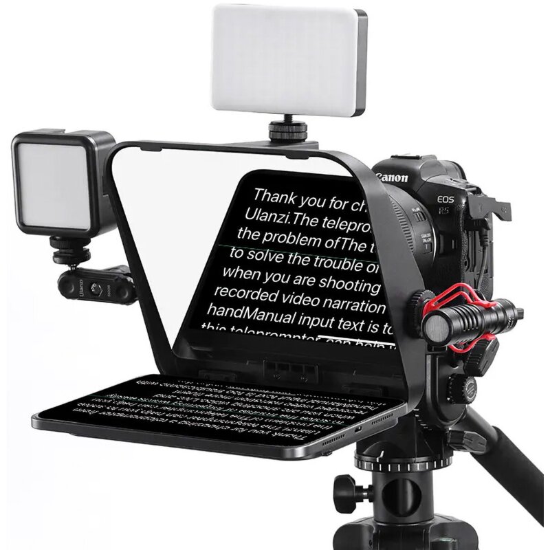 Teleprompter ULANZI RT02 + mikrofon pojemnościowy Saramonic SR-VM1