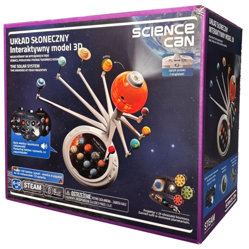 Interaktywny model 3D SCIENCE CAN Układ Słoneczny Projektor