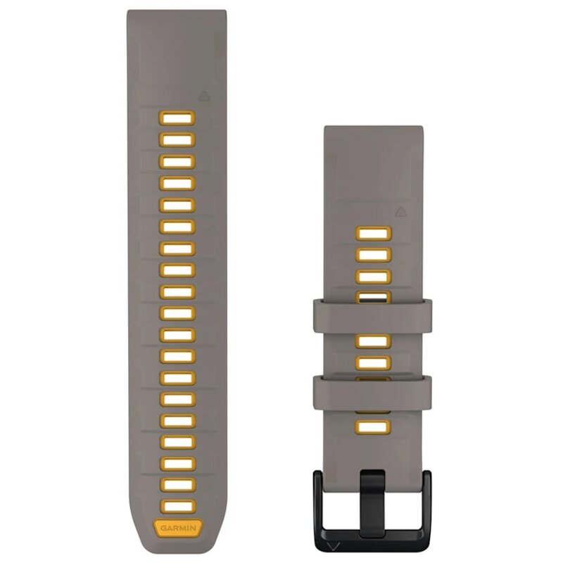 Pasek GARMIN QuickFit 010-14507-02 do koperty 45/47 mm (szerokość paska 22 mm) Szaro-pomarańczowy