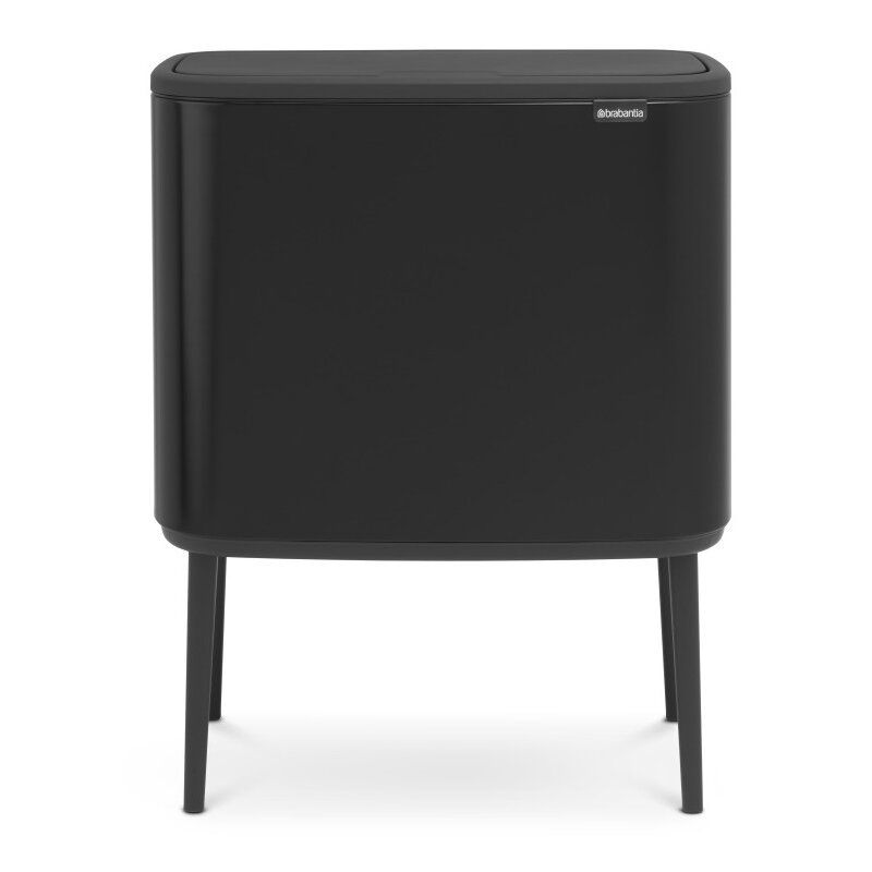 Kosz na śmieci uchylny BRABANTIA 316203 Bo Touch do segragacji, dwa wyjmowane wiadra, System Soft Touch 34L Czarny