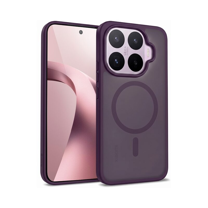 Etui CRONG Hybrid Matte Magnetic MagSafe do Xiaomi 17T Fioletowy