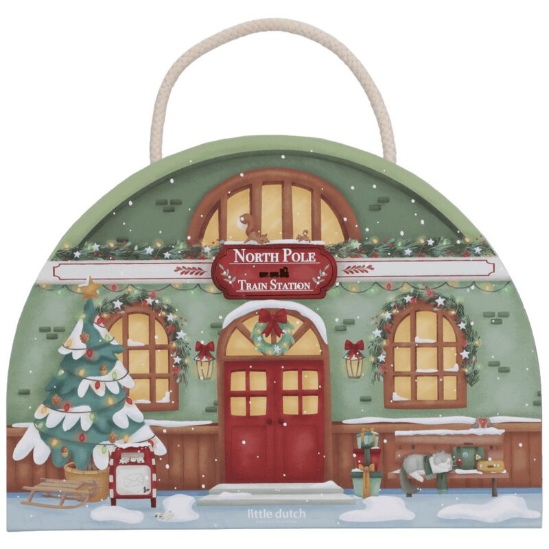 Kolejka kalendarz adwentowy w walizce LITTLE DUTCH LD4880