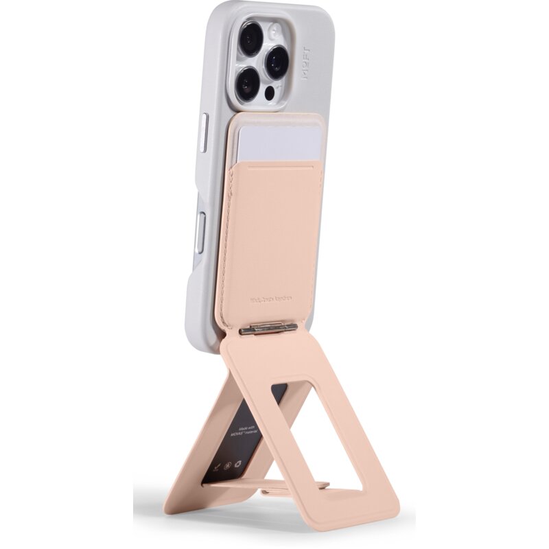 Magnetyczny portfel i stojak na telefon MOFT Movas Tripod MagSafe Brzoskwiniowy