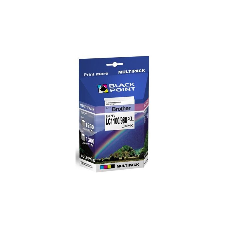 Black Point BPBLC1100/980CMYK Multipack (zamiennik LC-1100, LC-980) Kolor 36 ml
