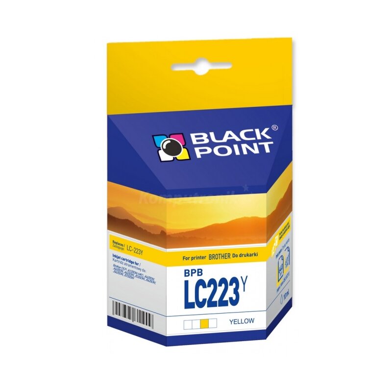 Tusz BLACK POINT do Brother LC-223Y Żółty 10 ml BPBLC223Y