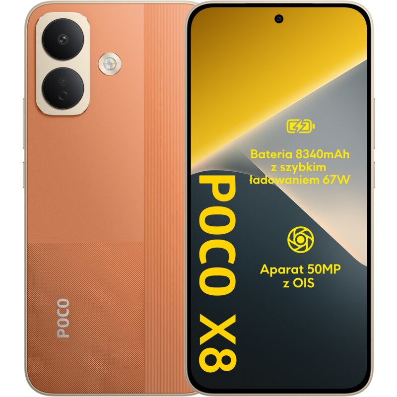 Smartfon POCO X8 5G 8 GB/ 256 GB Pomarańczowy