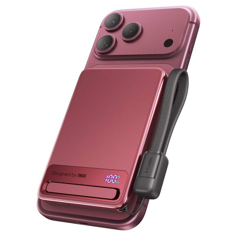 Powerbank indukcyjny INIU MagPro Slim 5000 mAh 20W Burgund