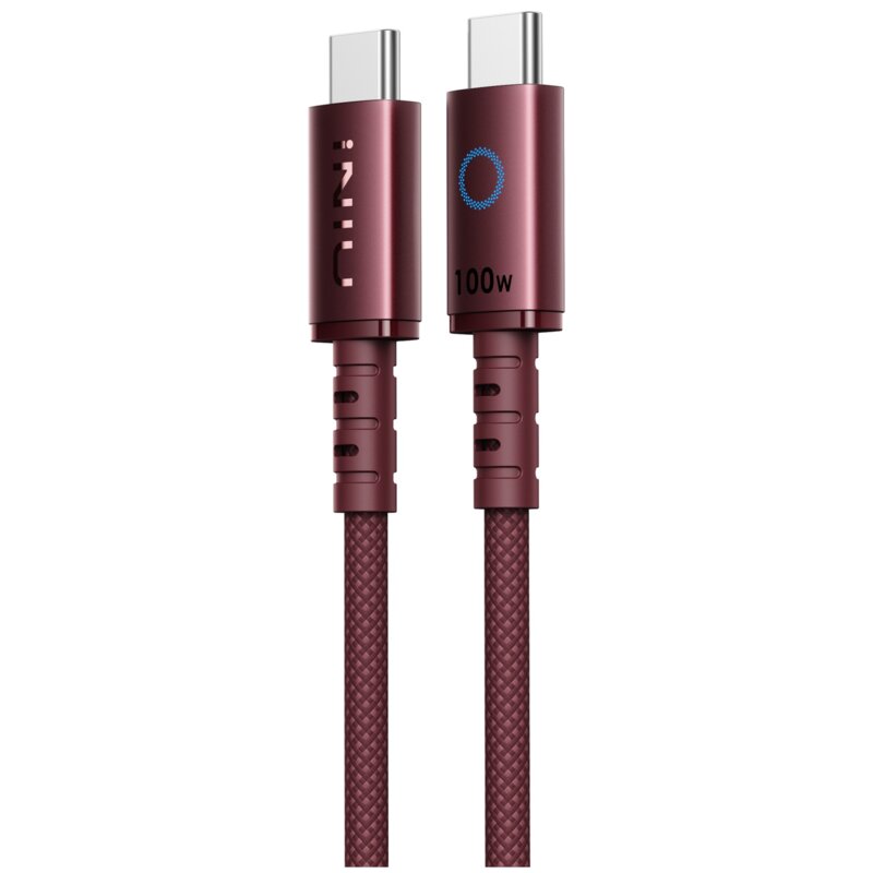 Kabel USB-C USB-C INIU C11-P1-CR Leopard 100W 2 m Burgund