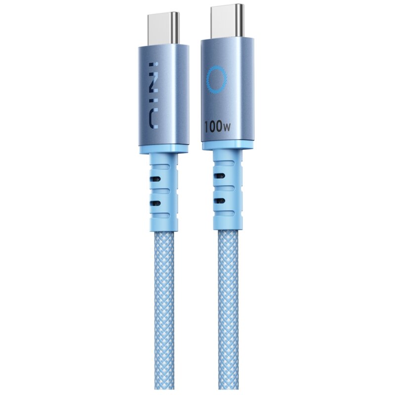 Kabel USB-C - USB-C INIU C11-P1-LB Leopard 100W 2 m Błękit lodowca