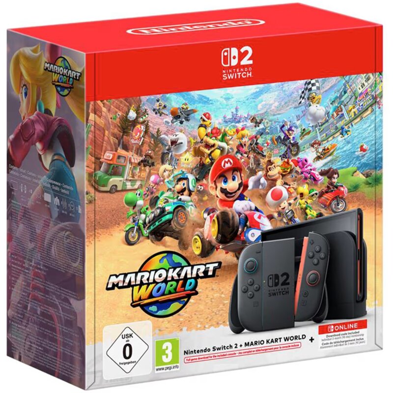 Konsola NINTENDO SWITCH 2 + MARIO KART WORLD NSO 3M Czarny