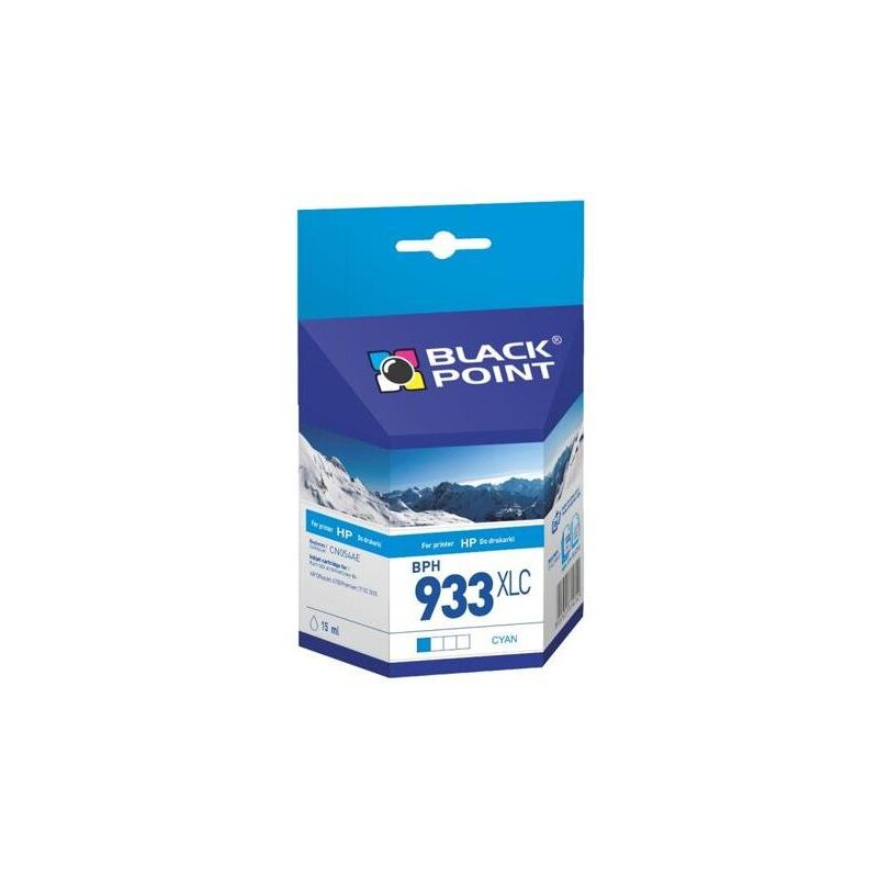 Black Point BPH933XLC (zamiennik CN054AE nr 933XL) Błękitny 15 ml