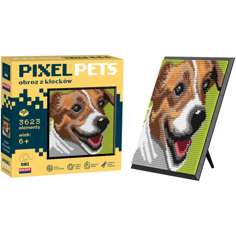 Klocki plastikowe QBI Pixel Pets Jack Russell Terrier SA15074
