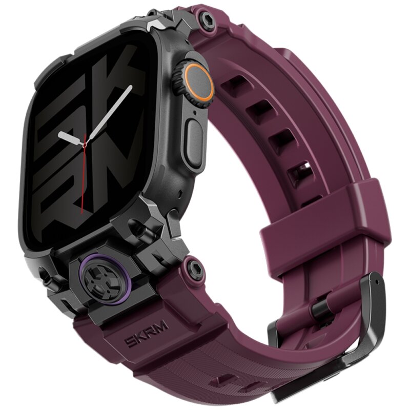 Pasek SKINARMA Talon do Apple Watch do koperty 49 mm Burgundowy