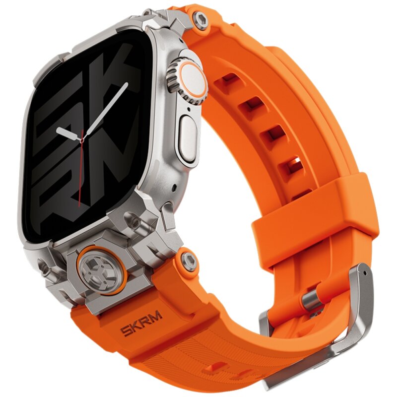 Pasek SKINARMA Talon do Apple Watch do koperty 49 mm Pomarańczowy
