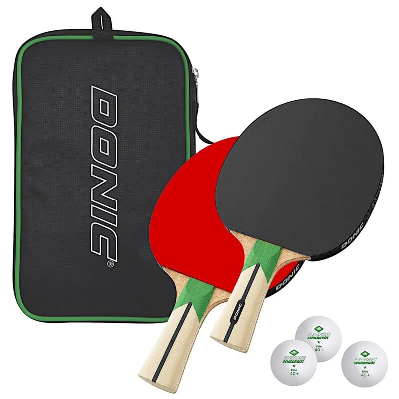 Zestaw do tenisa stołowego DONIC 884951 2 Rakietki + 3 piłeczki + Torba