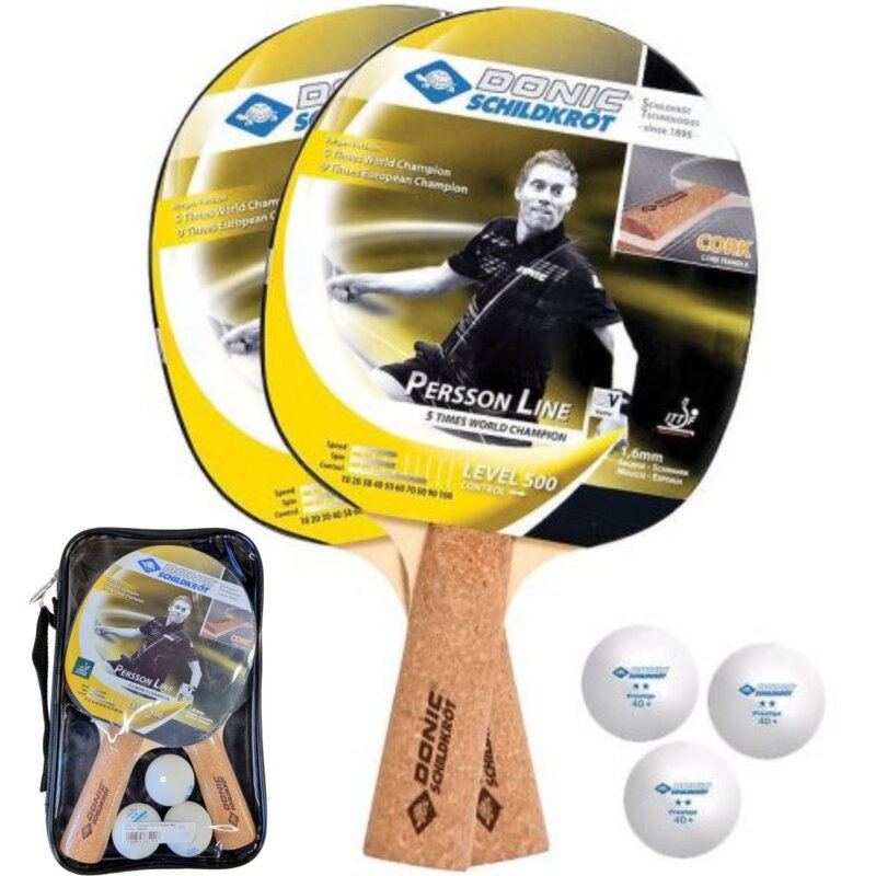 Zestaw do tenisa stołowego DONIC 884906 2 Rakietki + 3 piłeczki + Torba