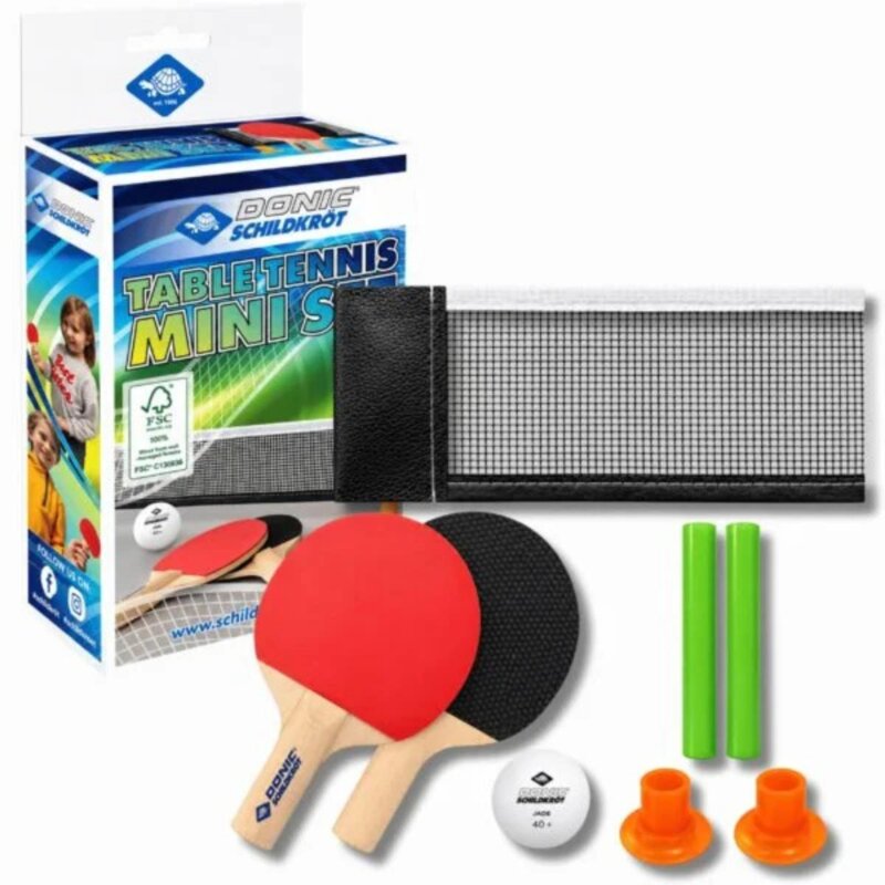 Zestaw do tenisa stołowego DONIC 884609 2 Rakietki + 1 piłeczka + Siatka
