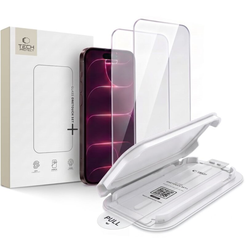 Szkło hartowane TECH-PROTECT Onetouch Set+ do Apple iPhone 17 Pro/18 Pro (2 szt.)