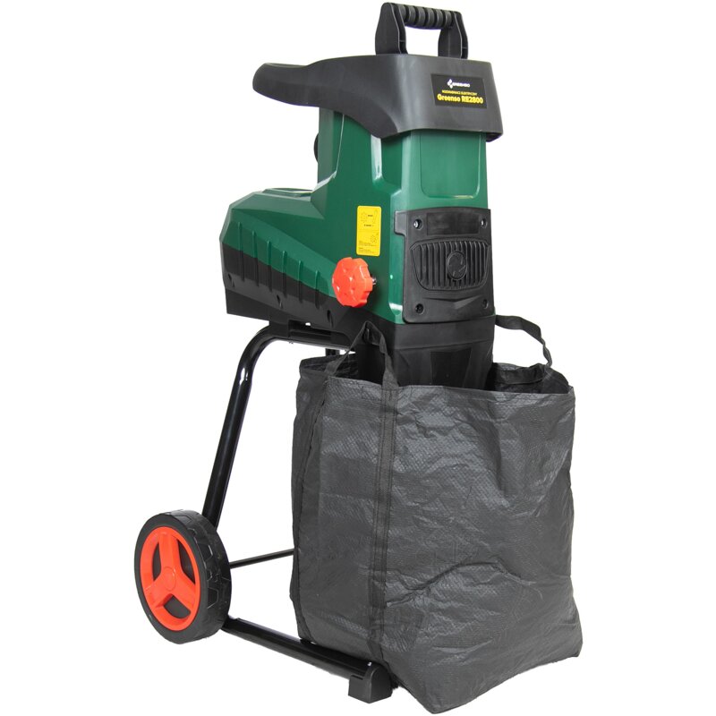 Rozdrabniacz do gałęzi GREENSO RE2800 elektryczny 2800W średnica cięcia 45mm