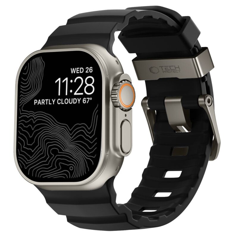 Pasek TECH-PROTECT Motion do Apple Watch 8/9/10/11/12/SE/Ultra do koperty 44/45/46/49mm Czarny