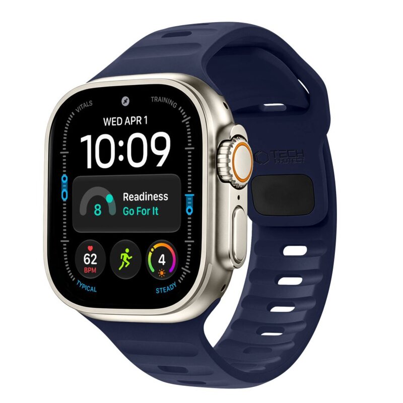 Pasek TECH-PROTECT Silicone Line do Apple Watch 8/9/10/11/12/SE/Ultra do koperty 44/45/46/49 mm Niebieski