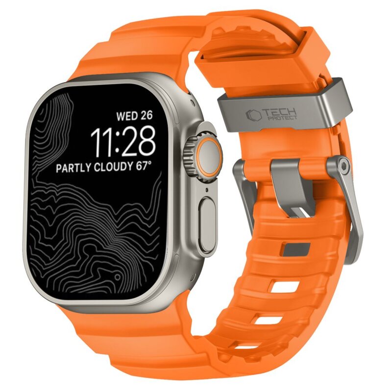 Pasek TECH-PROTECT Motion do Apple Watch 8/9/10/11/12/SE/Ultra do koperty 44/45/46/49mm Pomarańczowy