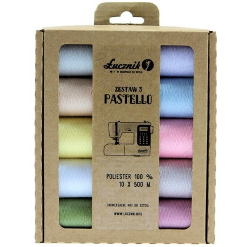 Zestaw nici ŁUCZNIK Pastello (10 sztuk)
