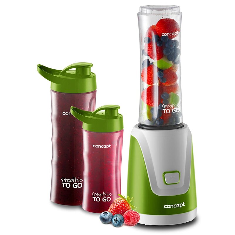 Blender kielichowy CONCEPT SM-3365 Biało-zielony + 3 bidony w komplecie
