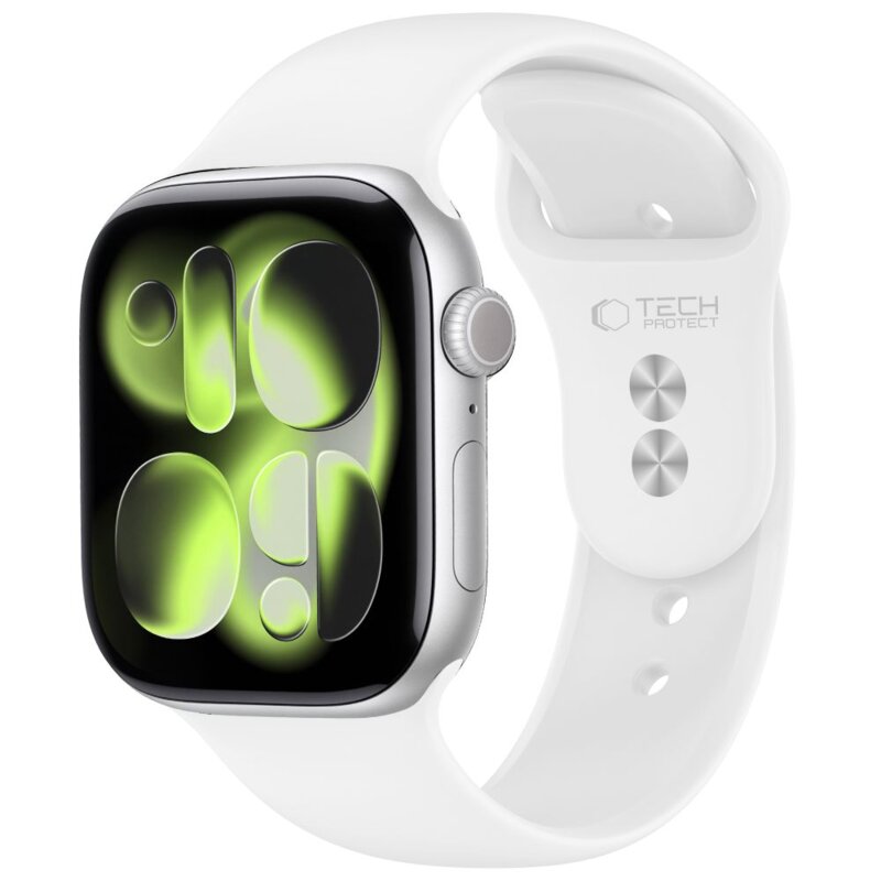 Pasek TECH-PROTECT Silicone do Apple Watch 8/9/10/11/12/SE do koperty 40/41/42 mm Biały