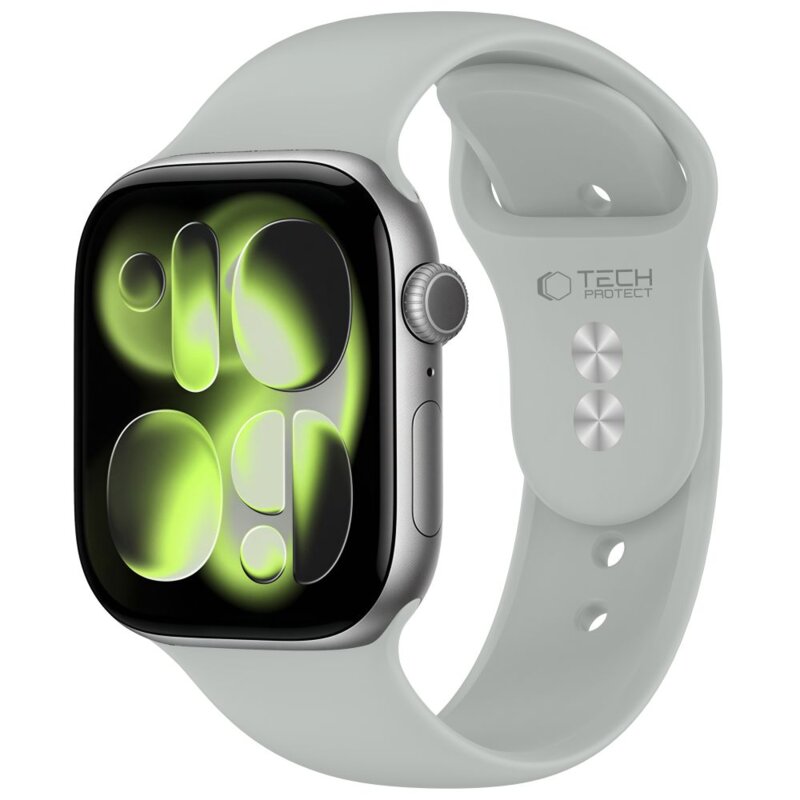 Pasek TECH-PROTECT Silicone do Apple Watch 8/9/10/11/12/SE do koperty 40/41/42 mm Szary