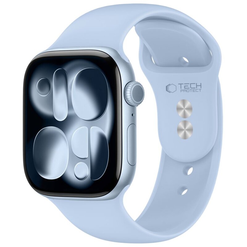 Pasek TECH-PROTECT Silicone do Apple Watch 8/9/10/11/12/SE do koperty 40/41/42 mm Błękitny