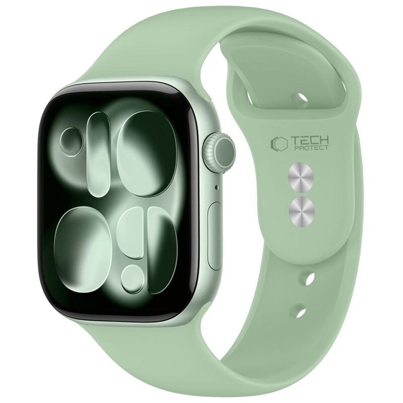 Pasek TECH-PROTECT Silicone do Apple Watch 8/9/10/11/12/SE do koperty 40/41/42 mm Pistacjowy