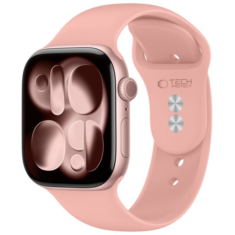 Pasek TECH-PROTECT Silicone do Apple Watch 8/9/10/11/12/SE/Ultra do koperty 44/45/46/49 mm Różowy