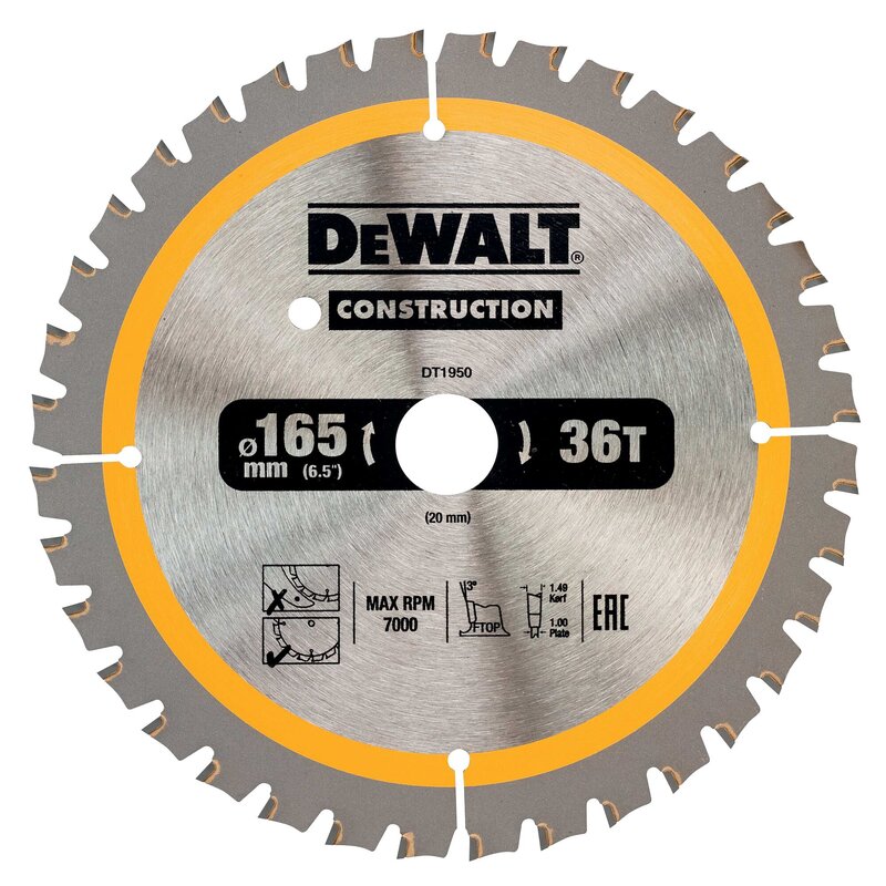 Tarcza do cięcia DEWALT DT1950-QZ 165 mm