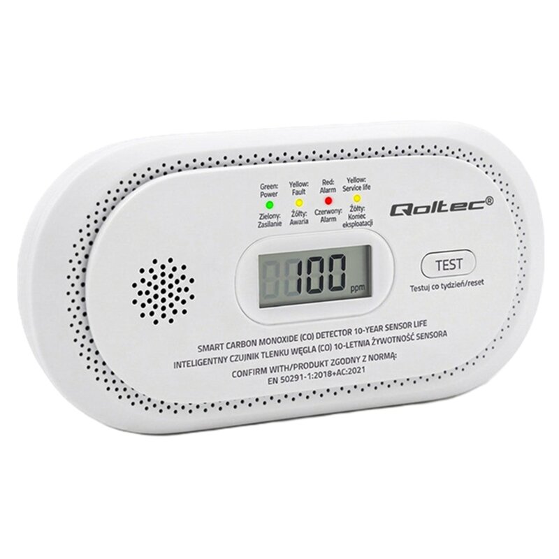 Czujnik tlenku węgla (czadu) QOLTEC 52644